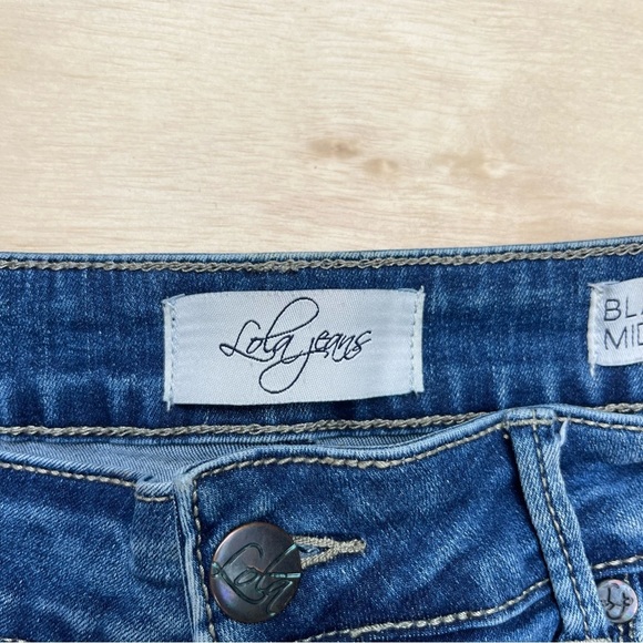 Lola Jeans Blair-DSN Mid Rise Skinny Size 10 Blue Jeans Distressed Casual - Picture 2 of 9